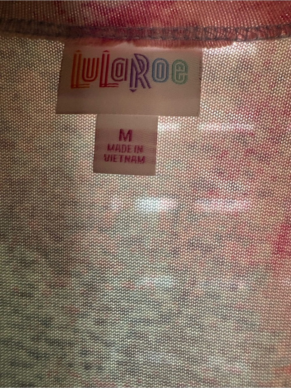 LuLaRoe Light Pink cardigan with Pastel Logo